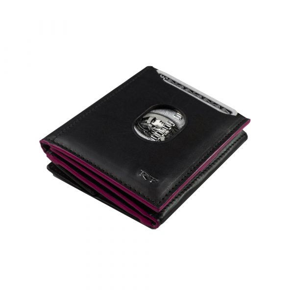 smart wallet - RFID_Leder_schwarz-pink_Unisex_2_2022