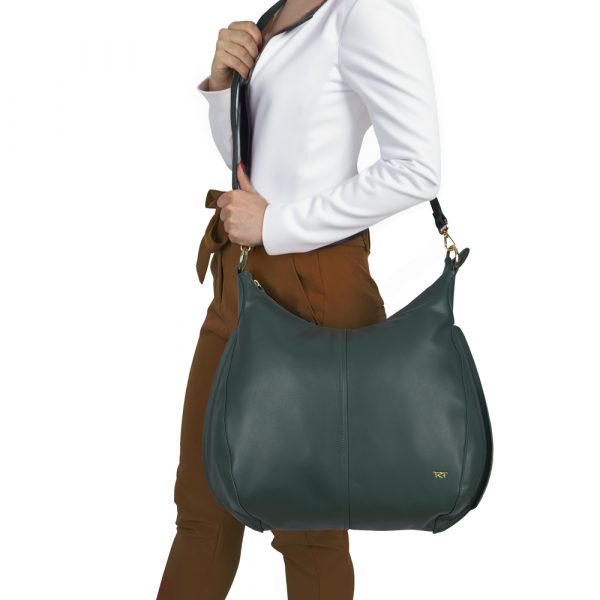 Riccardo Ferducci_018413 049_Hobo bag mit LED-Licht-Fach_Leder_grün_Damen_6_2022