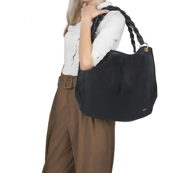 Riccardo Ferducci_018412 002_Hobo bag mit LED-Licht-Fach_Leder_schwarz_Damen_5