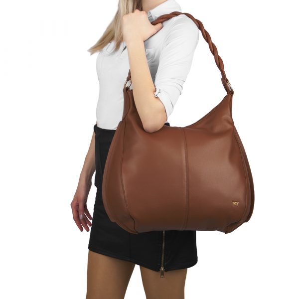 Riccardo Ferducci_018413 059_Hobo bag mit LED-Licht-Fach_Leder_cognac_Damen_6