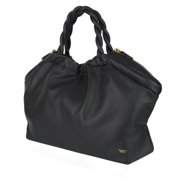 Riccardo Ferducci_018434 002_Shopper mit LED-Licht-Fach_Leder_schwarz_Damen_3