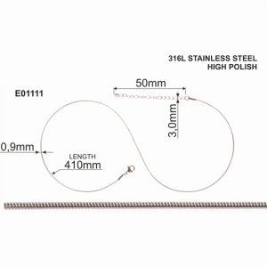 Riccardo Ferducci_RFE01111 000_Schlangen-Kette De Medici_Edelstahl_Edelstahl_Damen_1