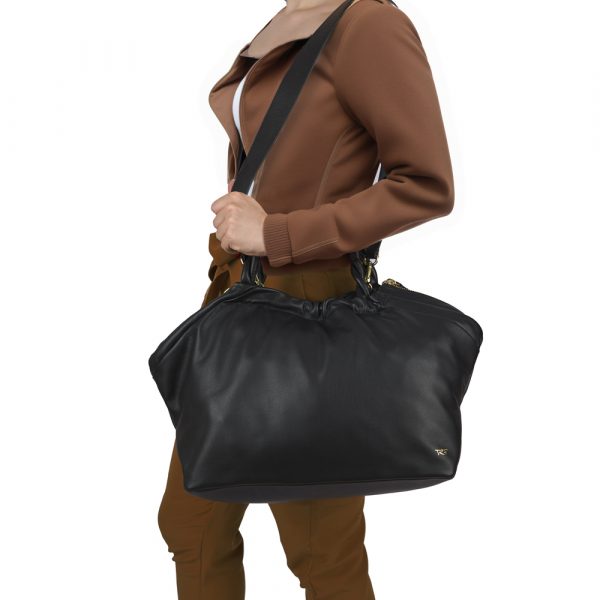 Riccardo Ferducci_018434 002_Shopper mit LED-Licht-Fach_Leder_schwarz_Damen_6