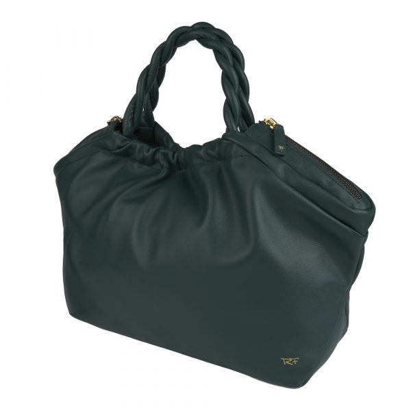 Riccardo Ferducci_018434 049_Shopper mit LED-Licht-Fach_Leder_grün_Damen_3