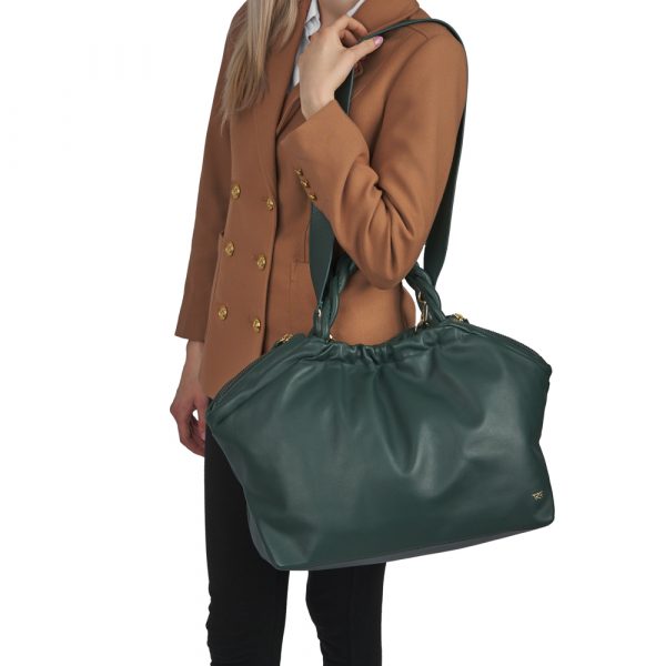 Riccardo Ferducci_018434 049_Shopper mit LED-Licht-Fach_Leder_grün_Damen_6