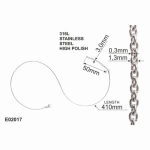 Riccardo Ferducci_RFE02017 000_Kreuz Kette De Medici_Edelstahl_Edelstahl_Damen_1