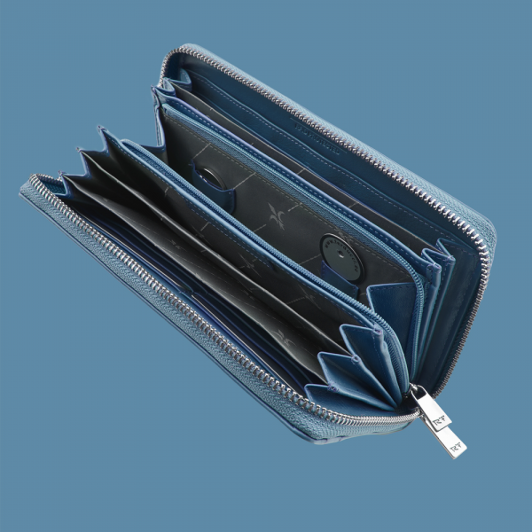 RFID_Leder_blau m. crystal light chrome_Damen_2