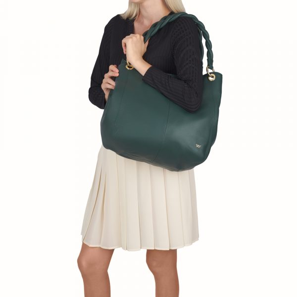 Riccardo Ferducci_018412 049_Hobo bag mit LED-Licht-Fach_Leder_grün_Damen_5