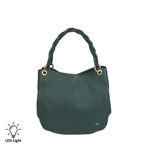 Riccardo Ferducci_018412 049_Hobo bag mit LED-Licht-Fach_Leder_grün_Damen_1
