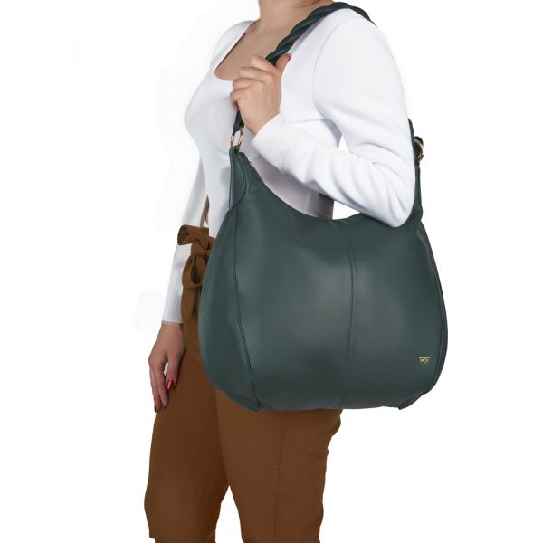 Riccardo Ferducci_018413 049_Hobo bag mit LED-Licht-Fach_Leder_grün_Damen_5