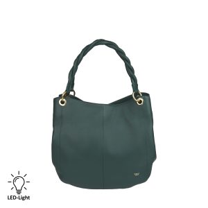 Riccardo Ferducci_018412 049_Hobo bag mit LED-Licht-Fach_Leder_grün_Damen_1