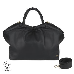 Riccardo Ferducci_018434 002_Shopper mit LED-Licht-Fach_Leder_schwarz_Damen_1